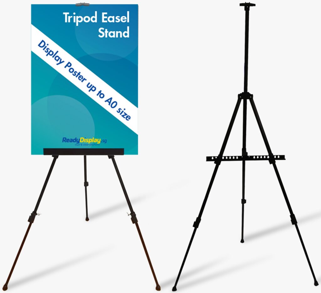 Aluminium Easel Stand w A1 Poster mounted on 5mm Foamboard PrintnGift Corporate Gift Singapore