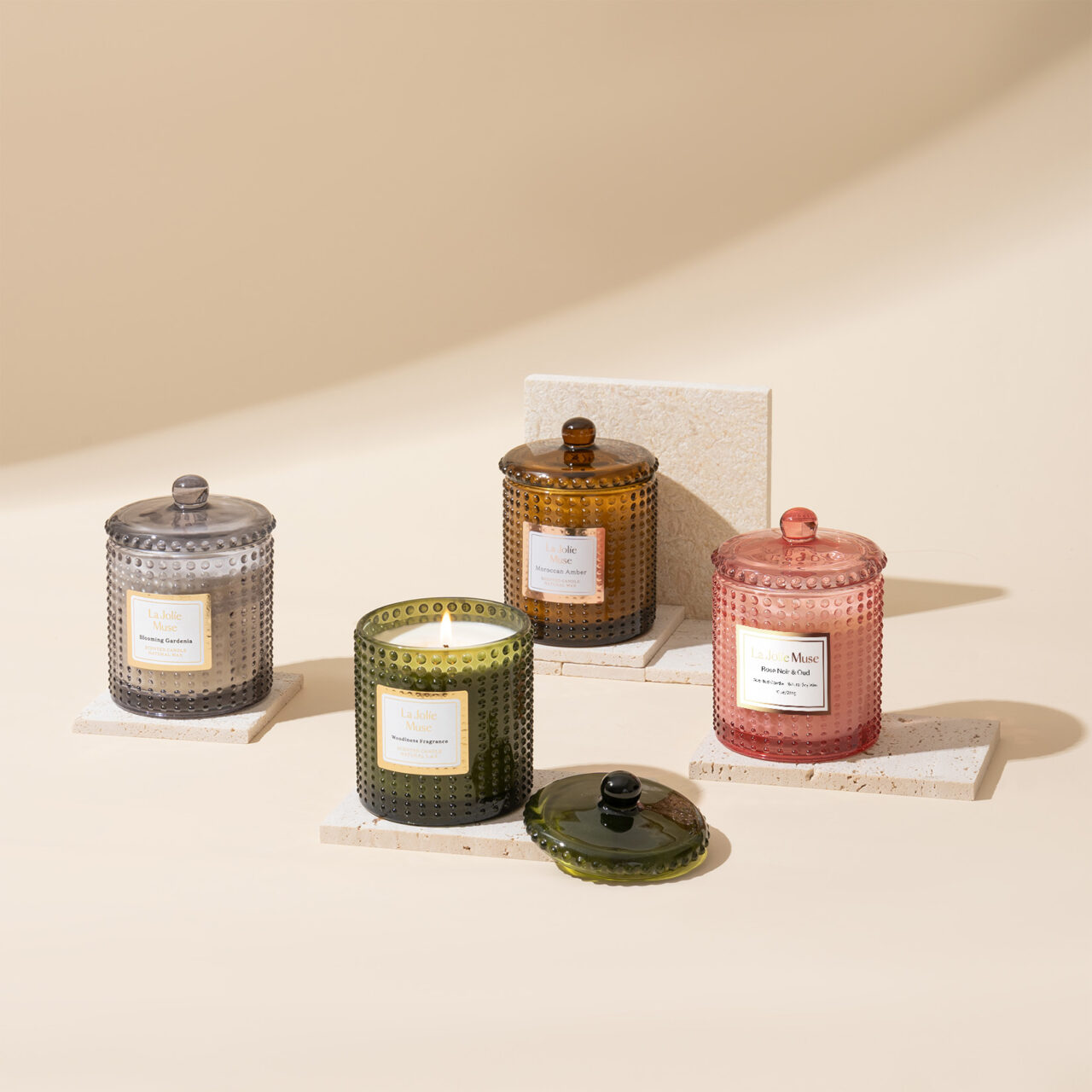 LA JOLIE MUSE Bougie Parfumée à l'Eucalyptus au Romarin, Cire Naturelle