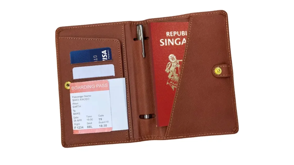 Custom Travel Passport Wallet for organised travel documents