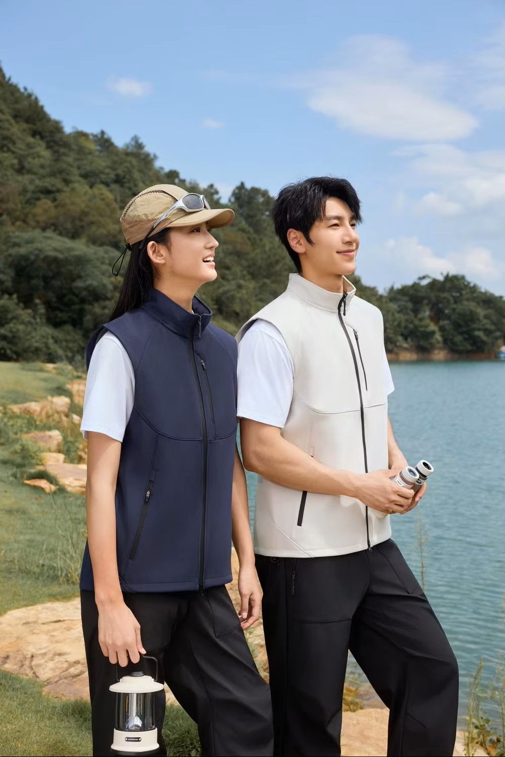 Softshell Vest with Mandarin Collar