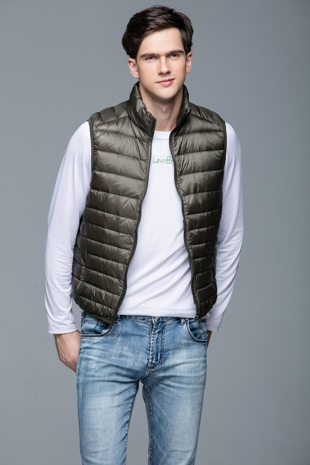 Lightweight Stand Collar Packable Down Vest